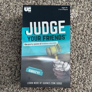 Judge Your Friends Card Game - Teal and Black